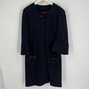 Exaltation Women’s Wool Blend 3/4 Sleeve Long Coat size 42 10US